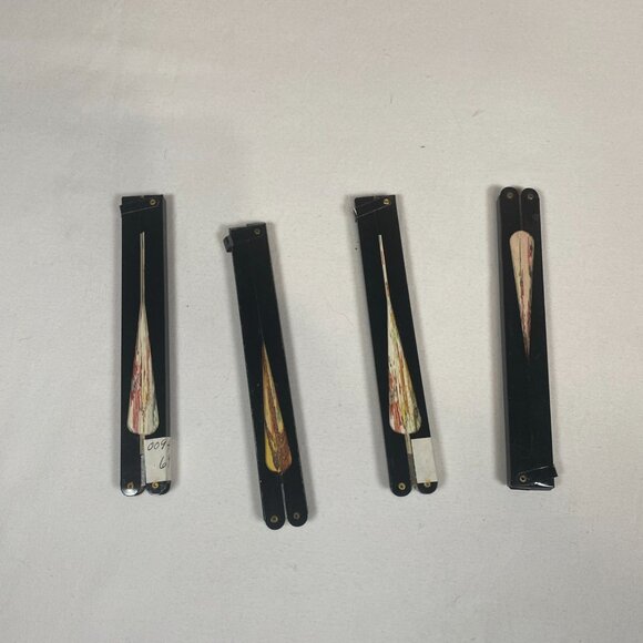 4 Tree and Bird Motif 9" to 10" Hand Fans - Picture 11 of 11